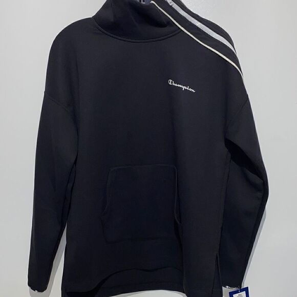 Champion Women's Sport Mock Neck Pullover White Black Sweater Sz S NWT - Picture 2 of 9